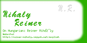 mihaly reiner business card